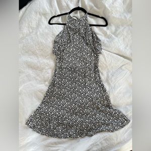 Zara ditsy ruffle mini dress